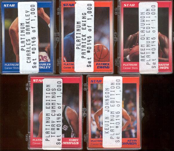 1990 Star Co. "Platinum"- 5 Diff. Complete Sets of 9