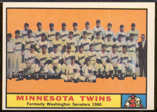 1961 Topps Bb Hi# -#542 Twins Team