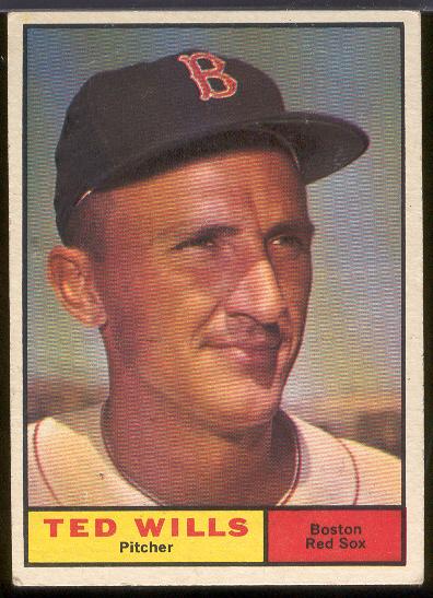 1961 Topps Bb Hi# -#548 T. Wills, Red Sox