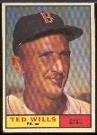 1961 Topps Bb Hi# -#548 T. Wills, Red Sox