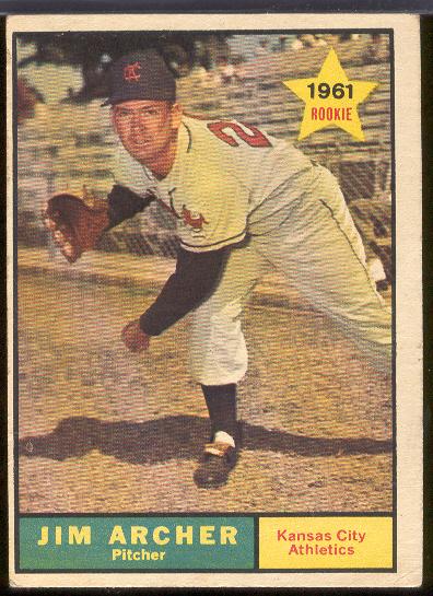 1961 Topps Bb Hi# -#552 Archer, A’s