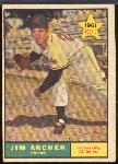 1961 Topps Bb Hi# -#552 Archer, A’s