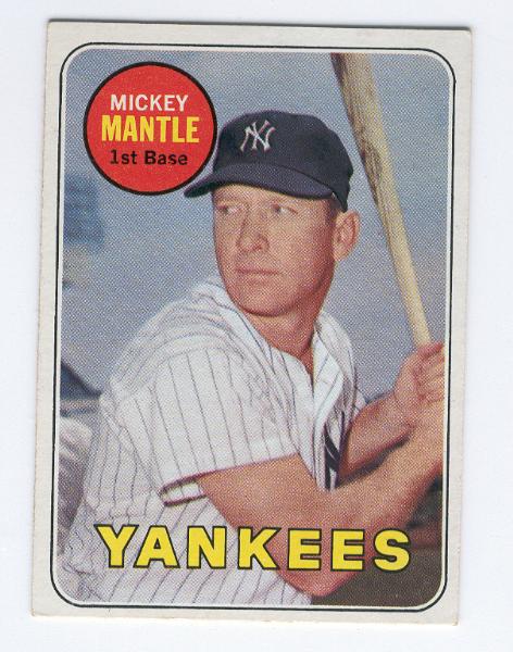 1969 T Bb- #500 Mickey Mantle
