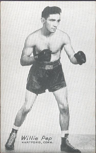 1940’s-50’s Exhibit Boxing- Willie Pep, Hartford, Conn.