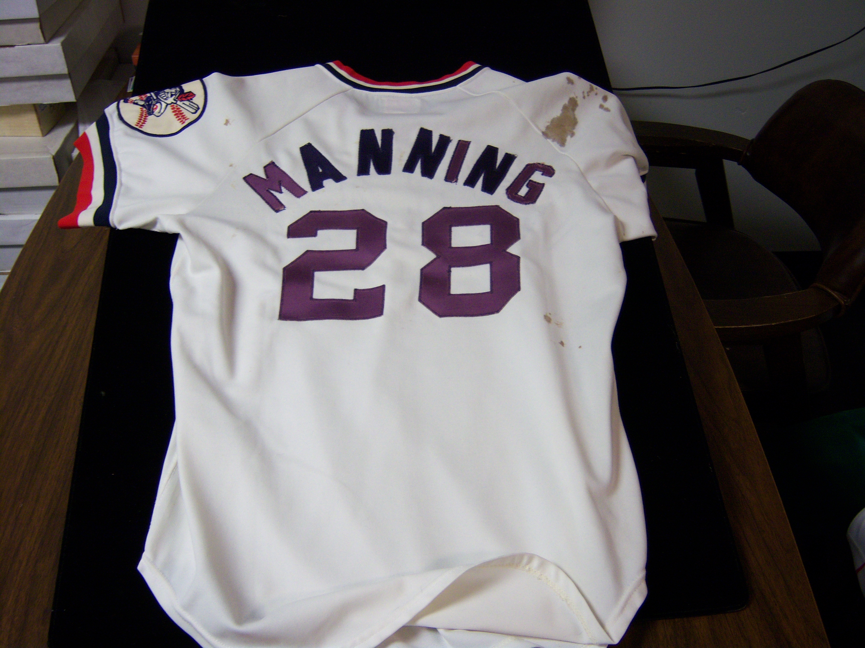 Lot Detail - 1975-77 Cleveland Indians Game Used Bsbl. Jersey- Rick  Manning- Signed by Manning