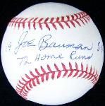 Joe Bauman Autographed Official NL Leonard Coleman baseball 