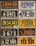 1953 Topps – License Plates- 10 Diff.