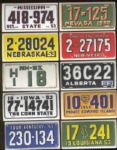 1953 Topps – License Plates- 10 Diff.