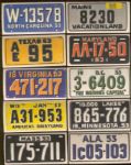 1953 Topps – License Plates- 10 Diff.