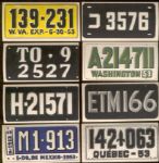 1953 Topps – License Plates- 8 Diff.