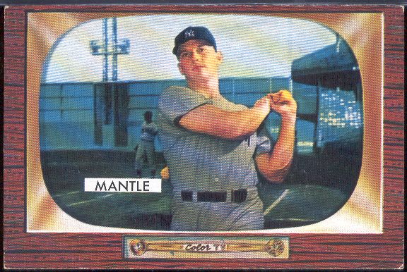 1955 Bowman Bb- #202 Mickey Mantle, Yankees