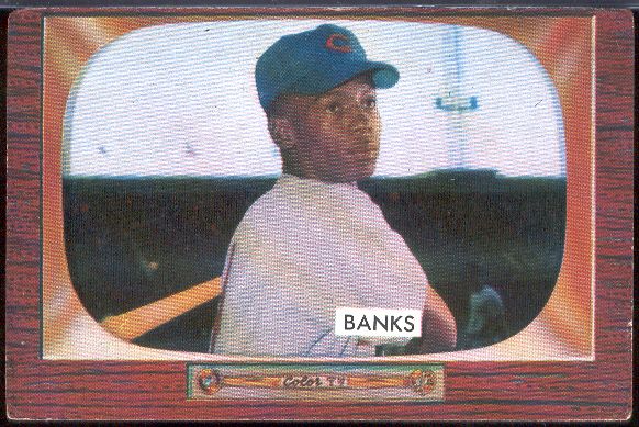 1955 Bowman Bb- #242 Ernie Banks, Cubs- Hi#