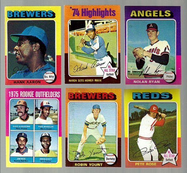 1975 Topps Bsbl.- 1 Near Complete Set of 658/660 Cards