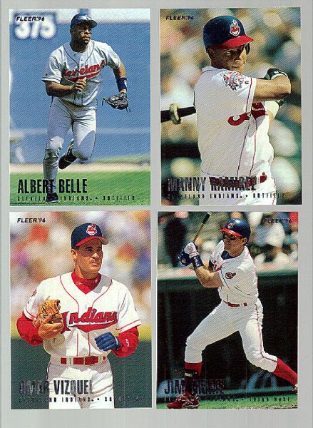 1996 Fleer Cleveland Indians Bsbl.- 10 Complete Sets of 20 Cards
