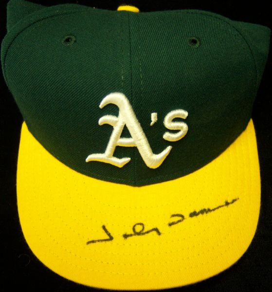 2001 Fleer Legacy Bsbl. “Autographed Cap”- Johnny Damon, A’s