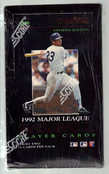 1992 Pinnacle Bsbl.- 1 Unopened Wax Box