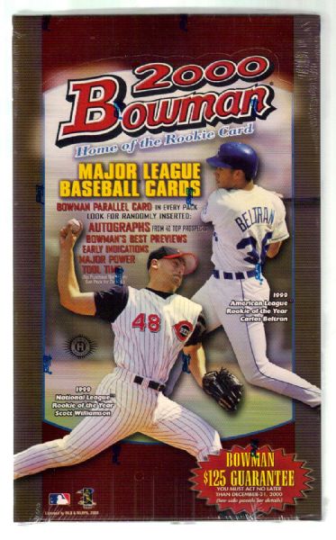 2000 Bowman Bsbl.- 1 Unopened Hobby Wax Box