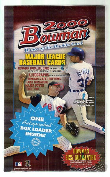 2000 Bowman Bsbl.- 1 Unopened Home Team Advantage Jumbo Box
