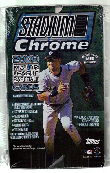 2000 Stadium Club Chrome Bsbl.- 1 Unopened Hobby Wax Box
