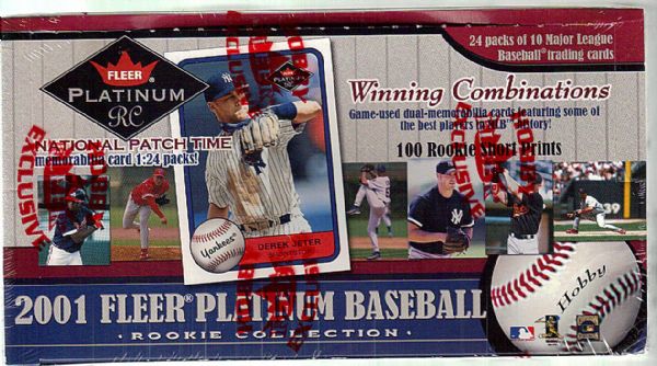 2001 Fleer Platinum Rookie Edition Bsbl.- 1 Unopened Hobby Wax Box