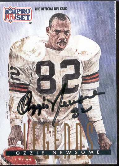 1991 Pro Set Ftbl. #699 Ozzie Newsome AU