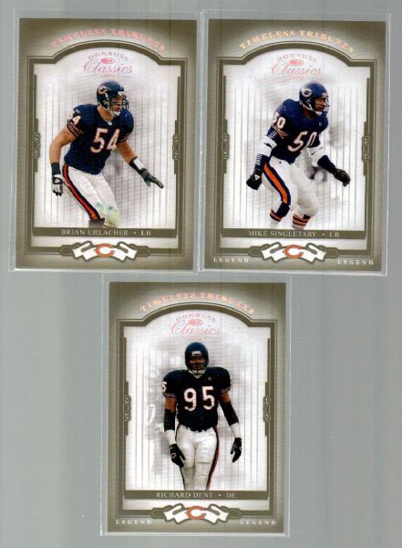 2004 Donruss Classics Ftbl. “Timeless Tributes Green”- 6 Diff. Chicago Bears