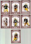 2004 Donruss Classics Ftbl. “Timeless Tributes Red”- 7 Diff. Green Bay Packers