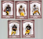 2004 Donruss Classics Ftbl. “Timeless Tributes Red”- 5 Diff. Pittsburgh Steelers