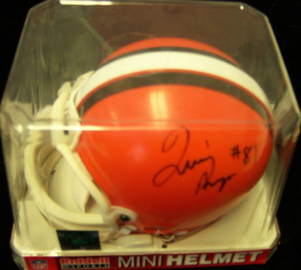 Cleveland Browns Riddell NFL Ftbl. Mini-Helmet- Autographed by Quincy Morgan