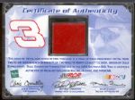 2000 Hasbro Racing- Piece of Metal from Dale Earnhardt Sr.’s #3 Chevy Monte Carlo “Taz” Car