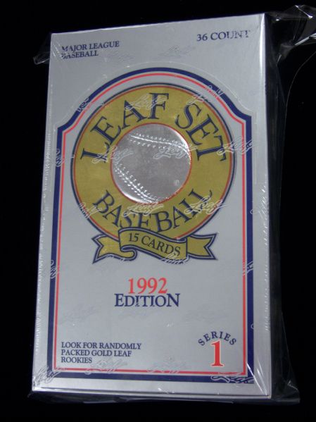 1992 Leaf Baseball- Series 1- One Unopened Wax Box