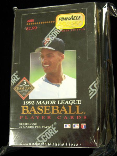 1992 Pinnacle Baseball- Series One- 1 Unopened Super Pack Jumbo Wax Box
