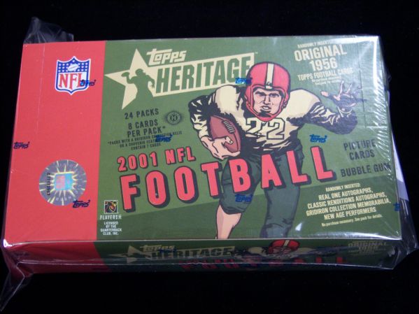 2001 Topps Heritage Football- One Unopened Hobby Wax Box