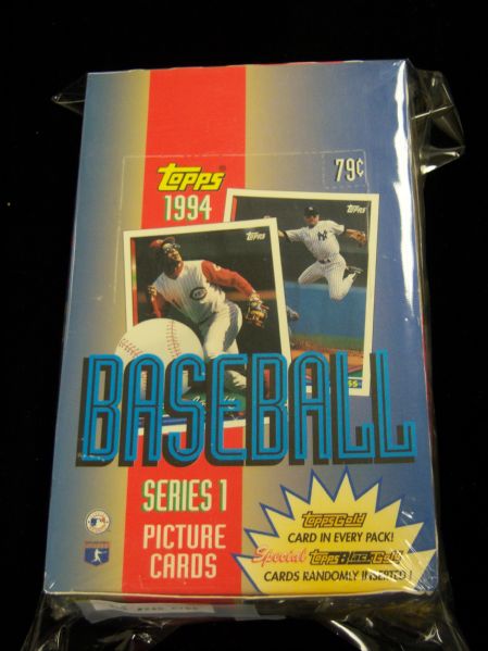 1994 Topps Baseball- Series 1- One Unopened Wax Box
