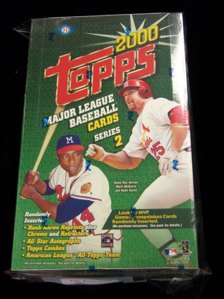 2000 Topps Baseball- Series 2- One Unopened Hobby Wax Box