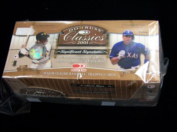 2001 Donruss Classics Baseball- One Unopened Hobby Wax Box
