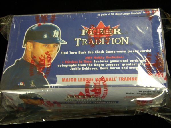 2001 Fleer Tradition Baseball- One Unopened Hobby Wax Box