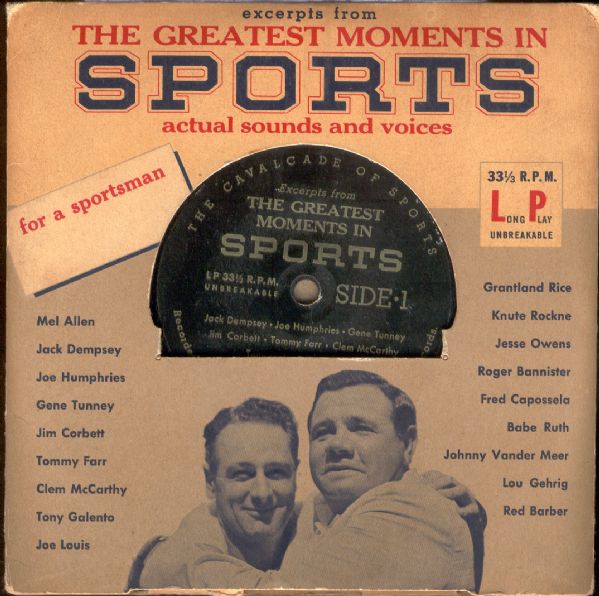 Early 1950’s? Columbia Records/Gillette 33-1/3 RPM Cavalcade of Sports “Greatest Moments In Sports” Record with Original Dust Jacket!