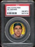 1956 Topps Baseball Pin- Gil Hodges, Dodgers- PSA Nm-Mt 8 