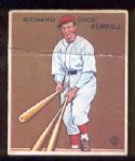1933 Goudey Baseball- #197 Rick Ferrell, Red Sox