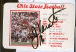Jim Karsatos Autographed 1986 Ohio State Ftbl. Picture Schedule