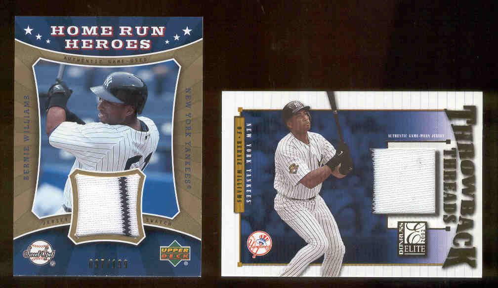 Lot Detail - Bernie Williams- 2 Diff. Game-Worn Yankees Jersey