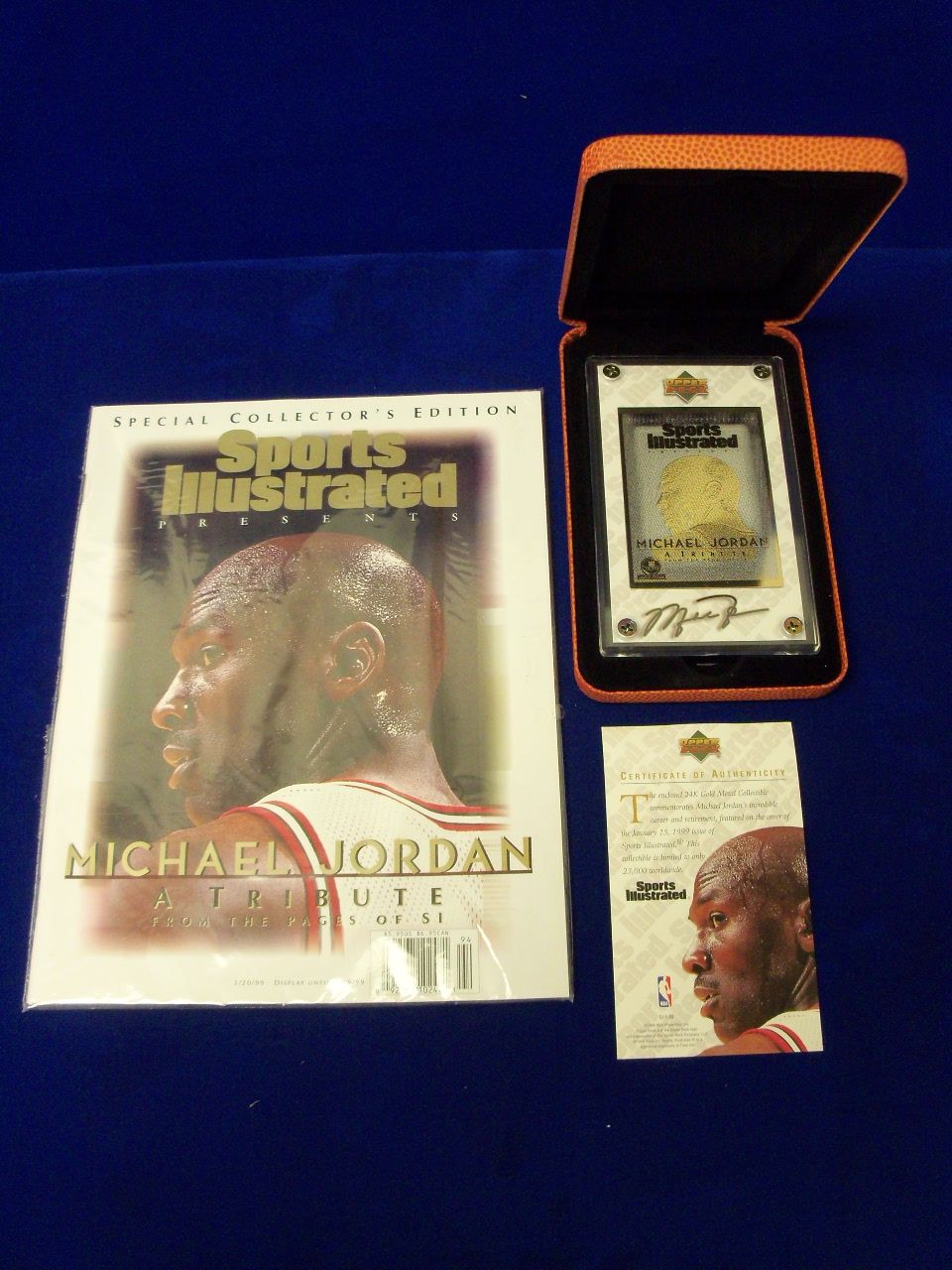 Lot detail 1999 upper deck collectibles michael jordan 24kt gold s i