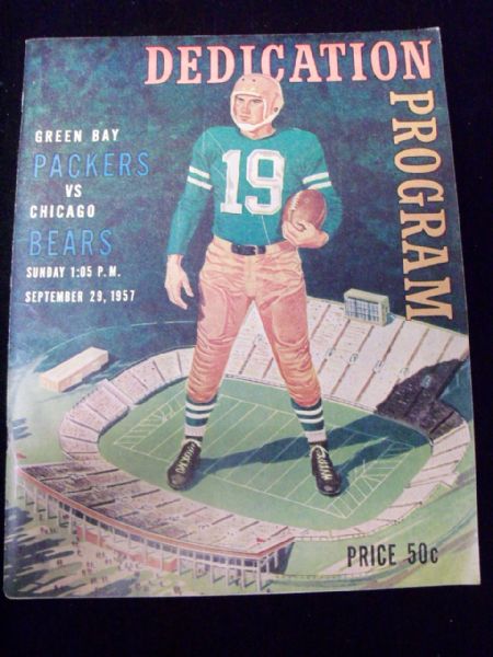 September 29, 1957- Dedication Program for Green Bay’s New City Stadium- Chicago Bears @ Green Bay Packers