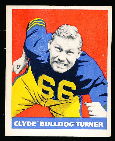 1948 Leaf Football- #3 Clyde (Bulldog) Turner, Bears- Red background
