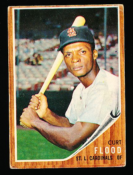 1962 Topps Bsbl. #590 Curt Flood, Cardinals