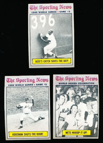 1970 Topps Bsbl. “The Sporting News World Series”- 12 Asst. Cards