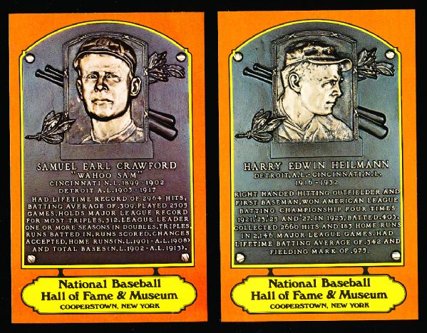 1979 Dexter Press Bsbl. Hall of Fame Postcards- 2 Diff. Detroit Tigers