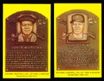 1981 Baseball Hall of Fame “Banana Yellow” Postcards- 2 Diff.