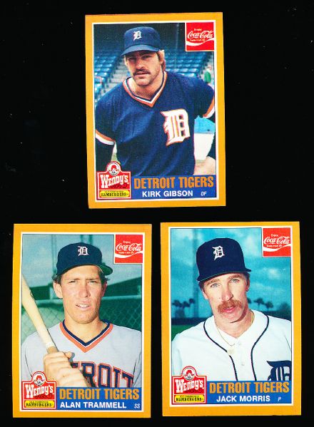 1985 Topps Wendy’s Detroit Tigers Bsbl.- 1 Complete Set of 23 Cards